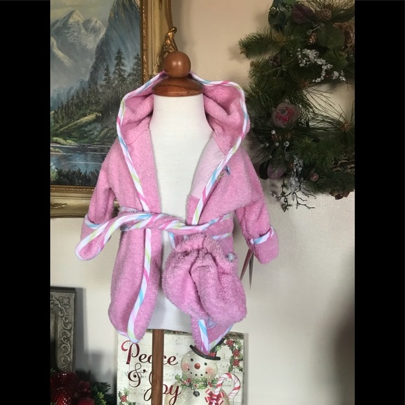 🩷 Just Born Frog Pink Robe & Booties - Picture 7 of 7